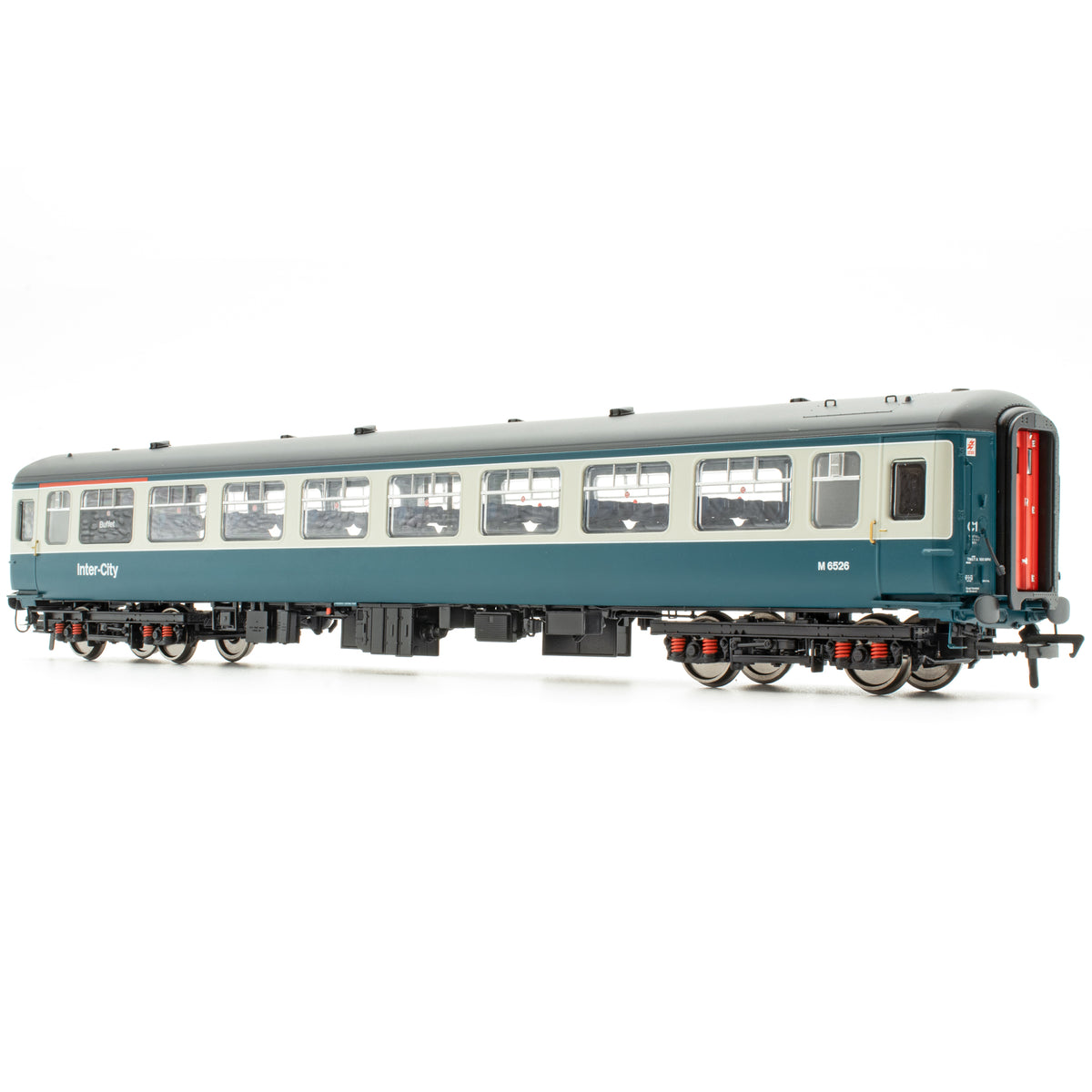 BR Mk.2c (fuinneog mhór leithris) TSO(T) M6526 Gorm/Liath le InterCity