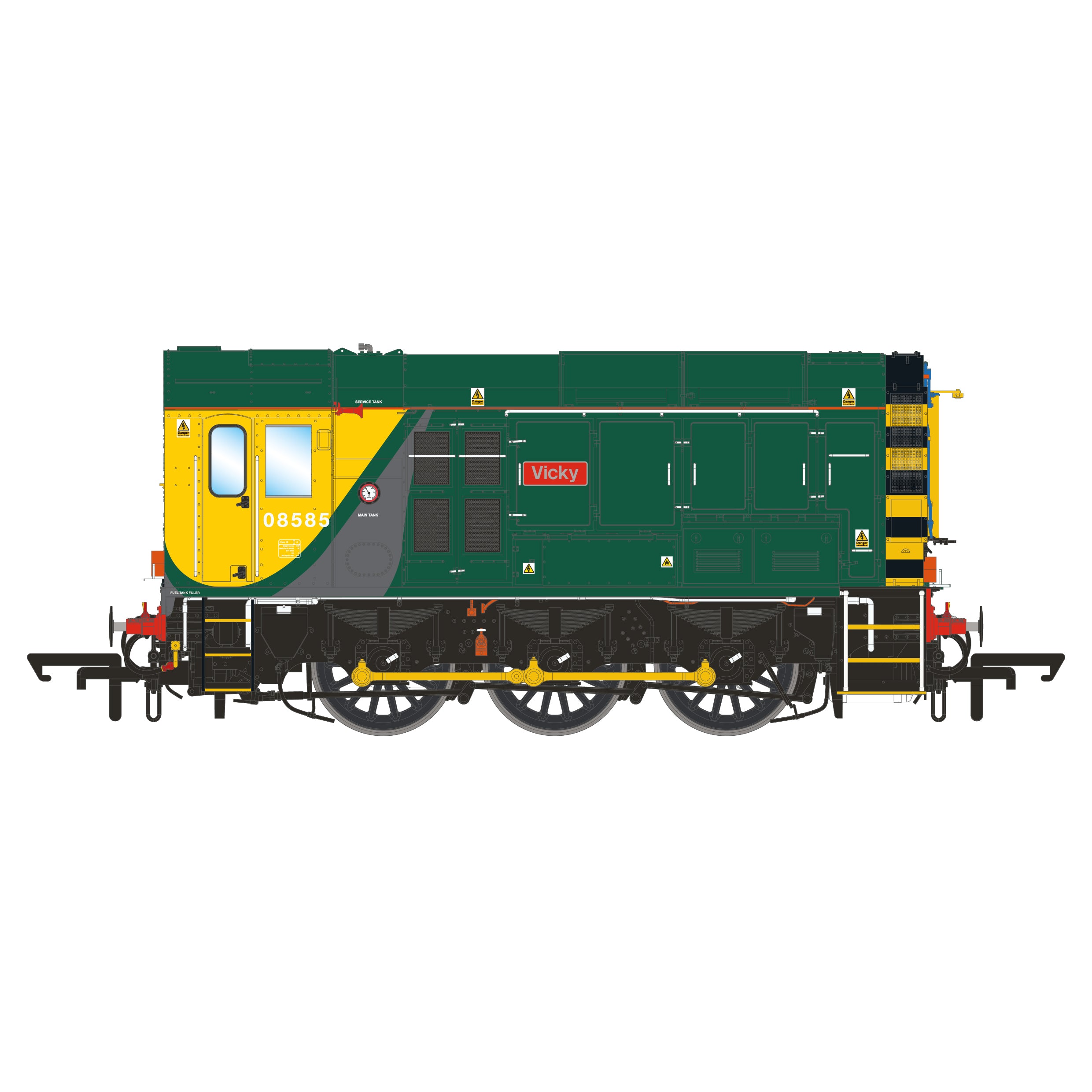 Rang BR 08 - Freightliner Glas - 08585 'Vicky' - Fuaim DCC
