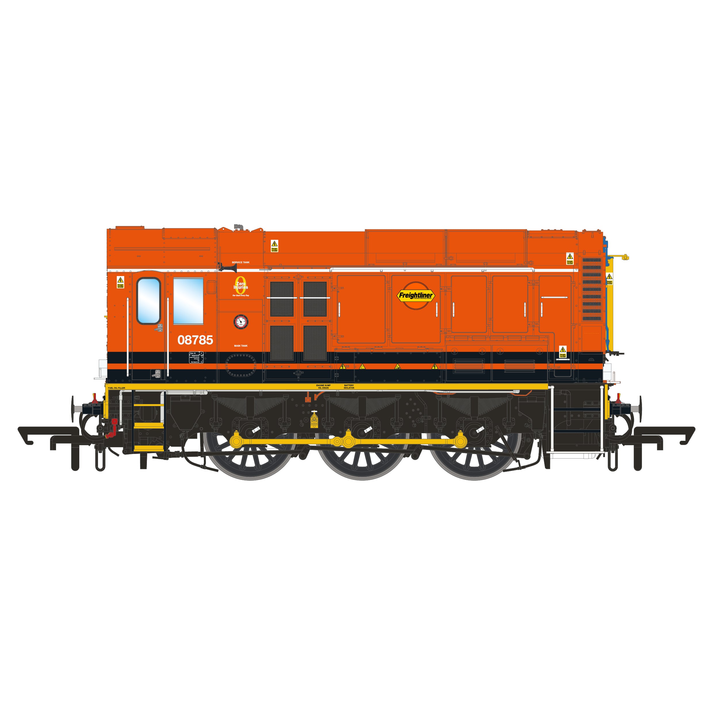 Rang BR 08 - Freightliner/G&W Oráiste - 08785 - DCC Fuaim