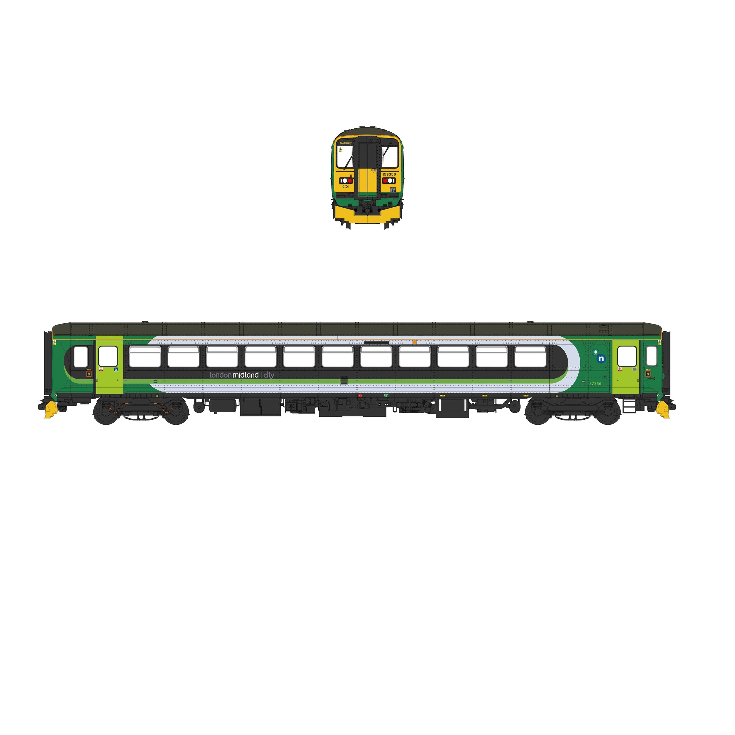 Rang 153 - London Midland City - 153356 - Scála OO
