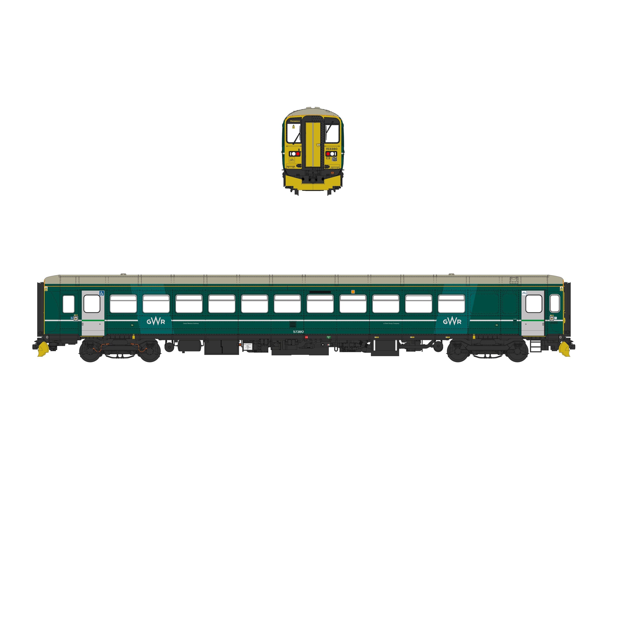 Rang 153 - GWR Glas - 153380 - Scála OO