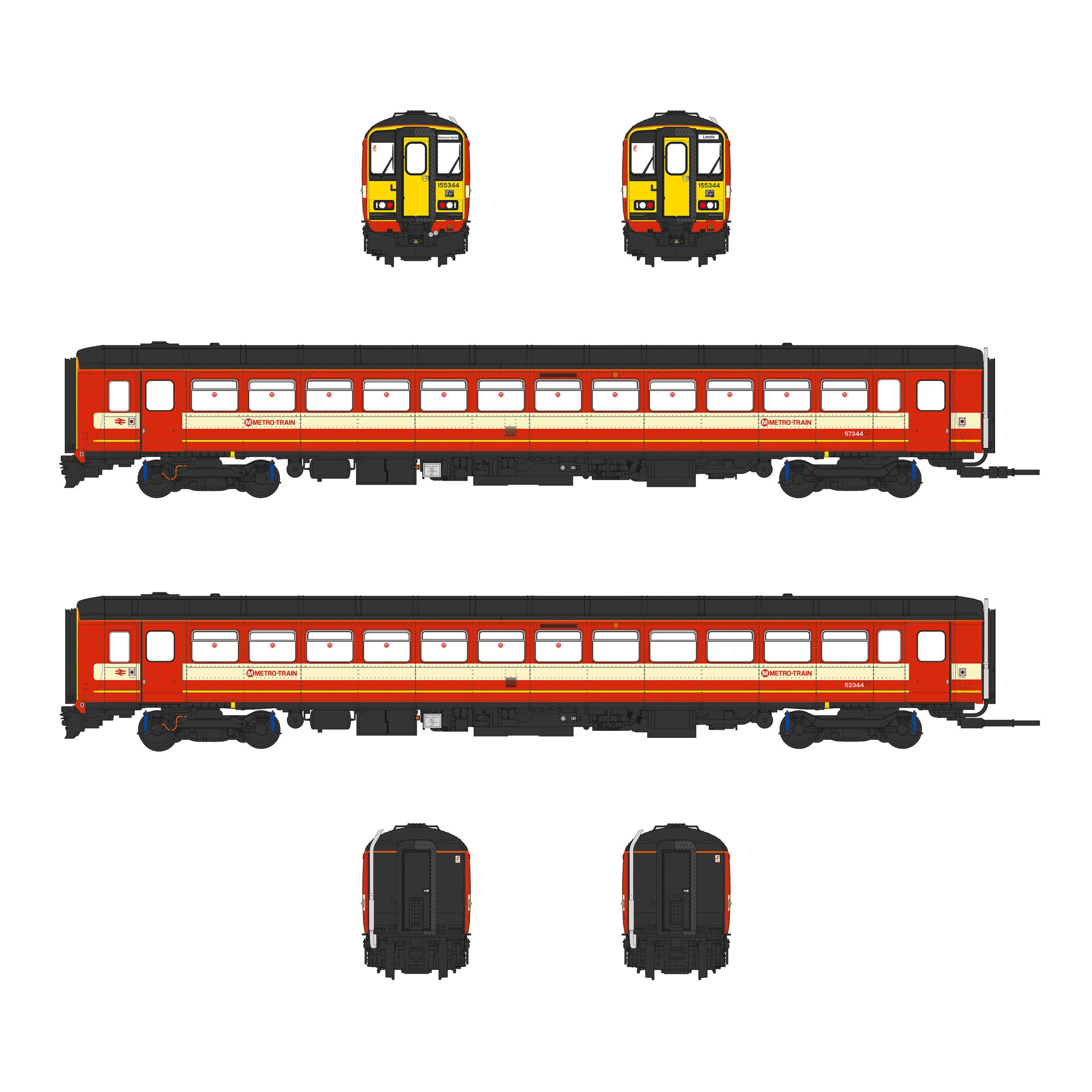 Rang 155 - West Yorkshire PTE - 155344 - Scála OO - Fuaim DCC Feistithe