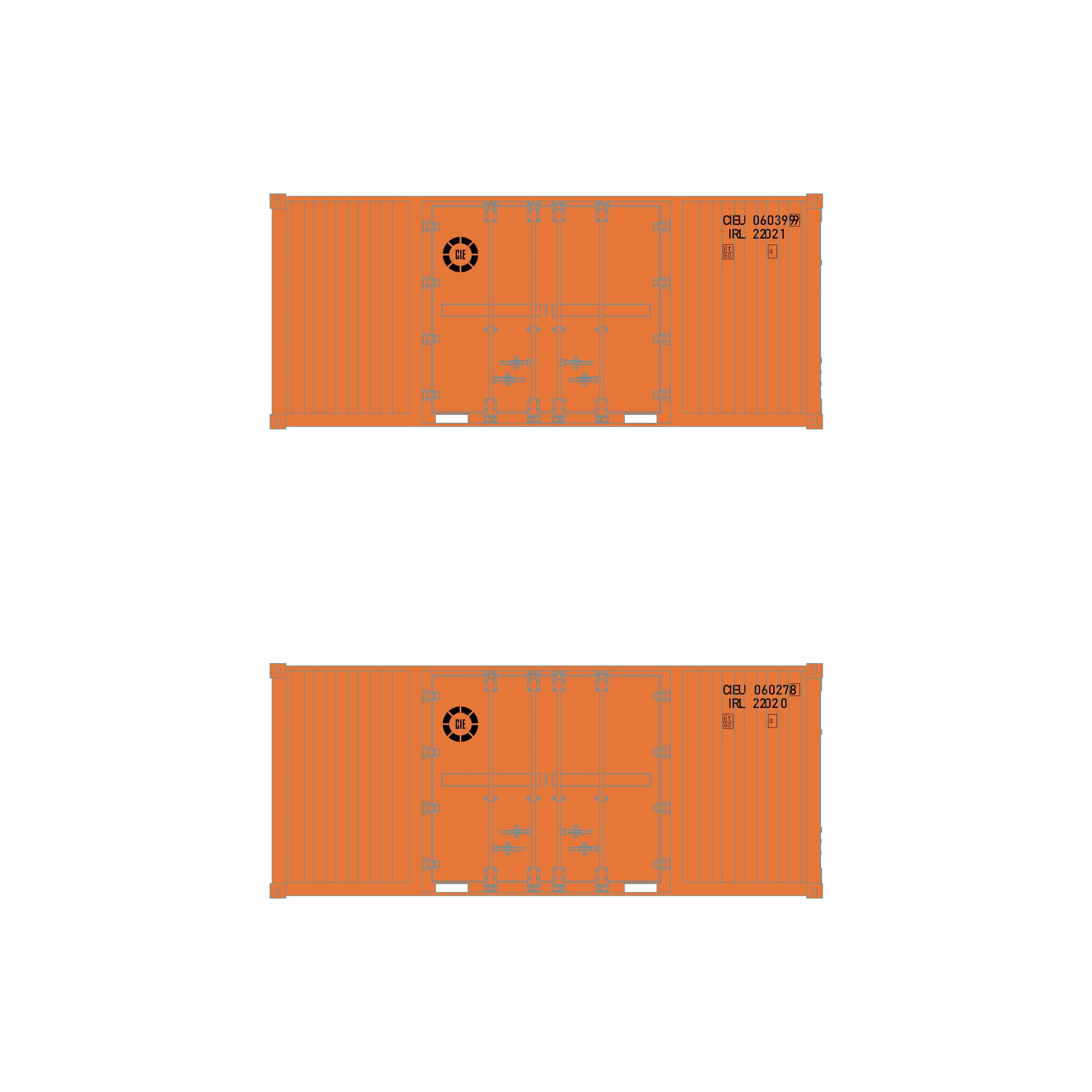 Coimeádáin CIE 20' - Pacáiste Cúpla C