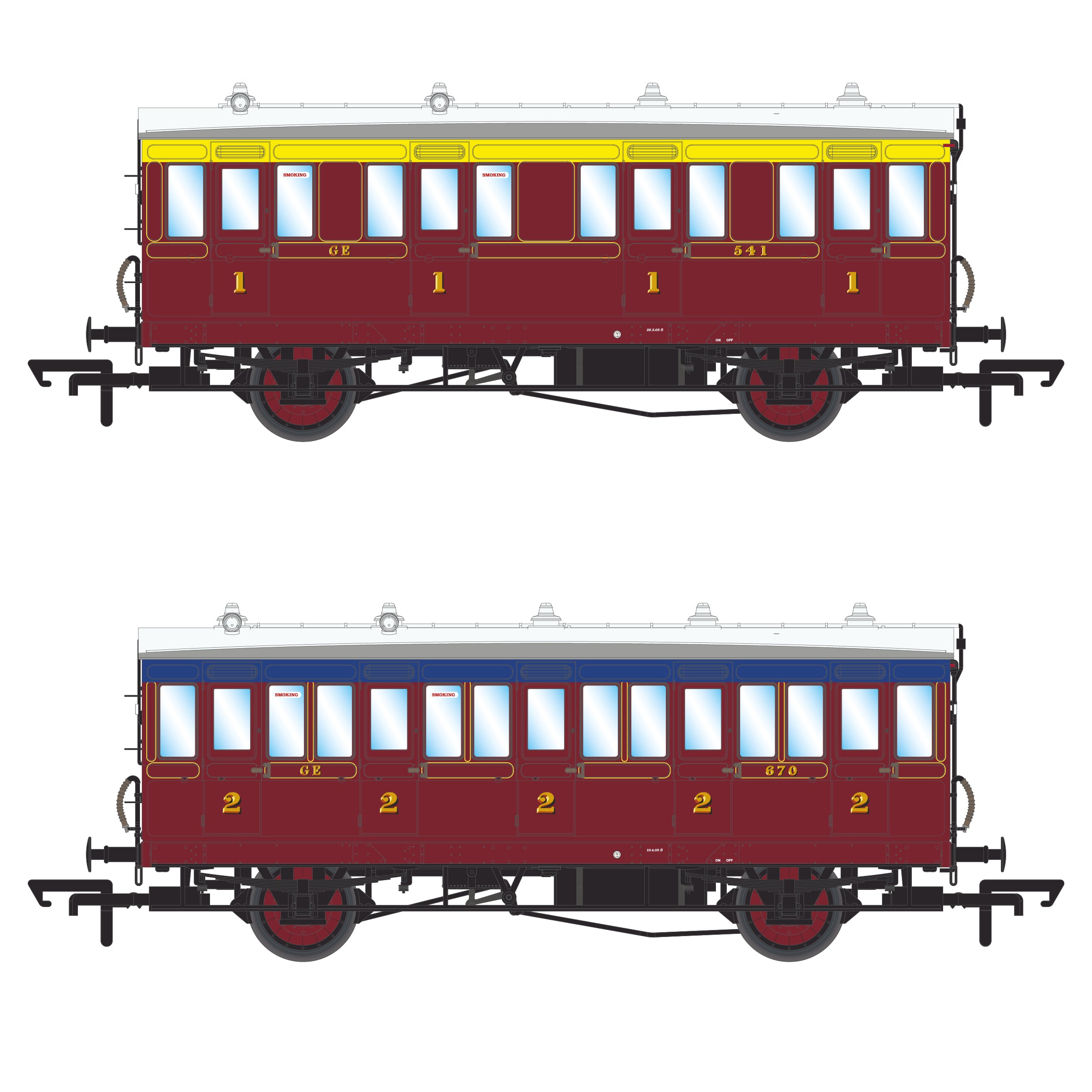 Genesis 4w - Great Eastern Railway (Jazz) Crimson Lake - Twin Pack B