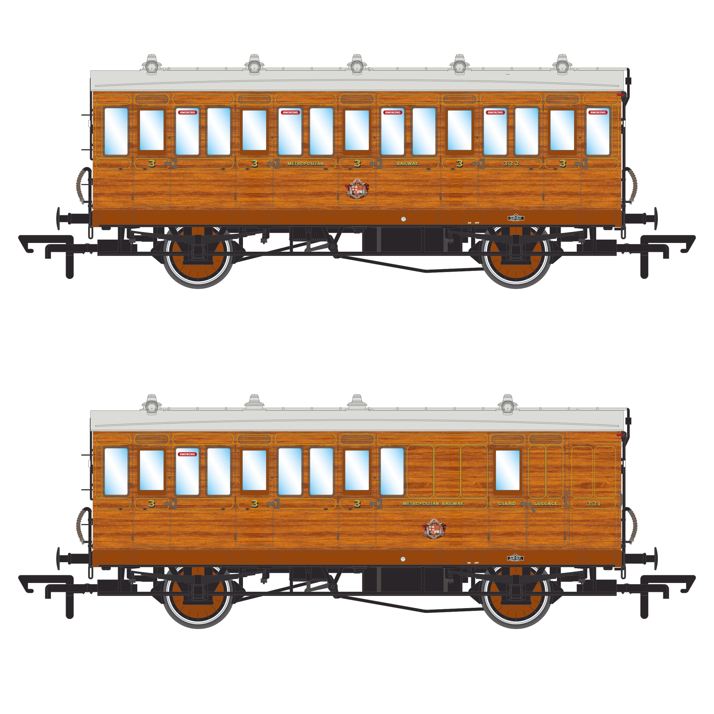Genesis 4w - Metropolitan Railway Varnished Teak - Twin Pack E