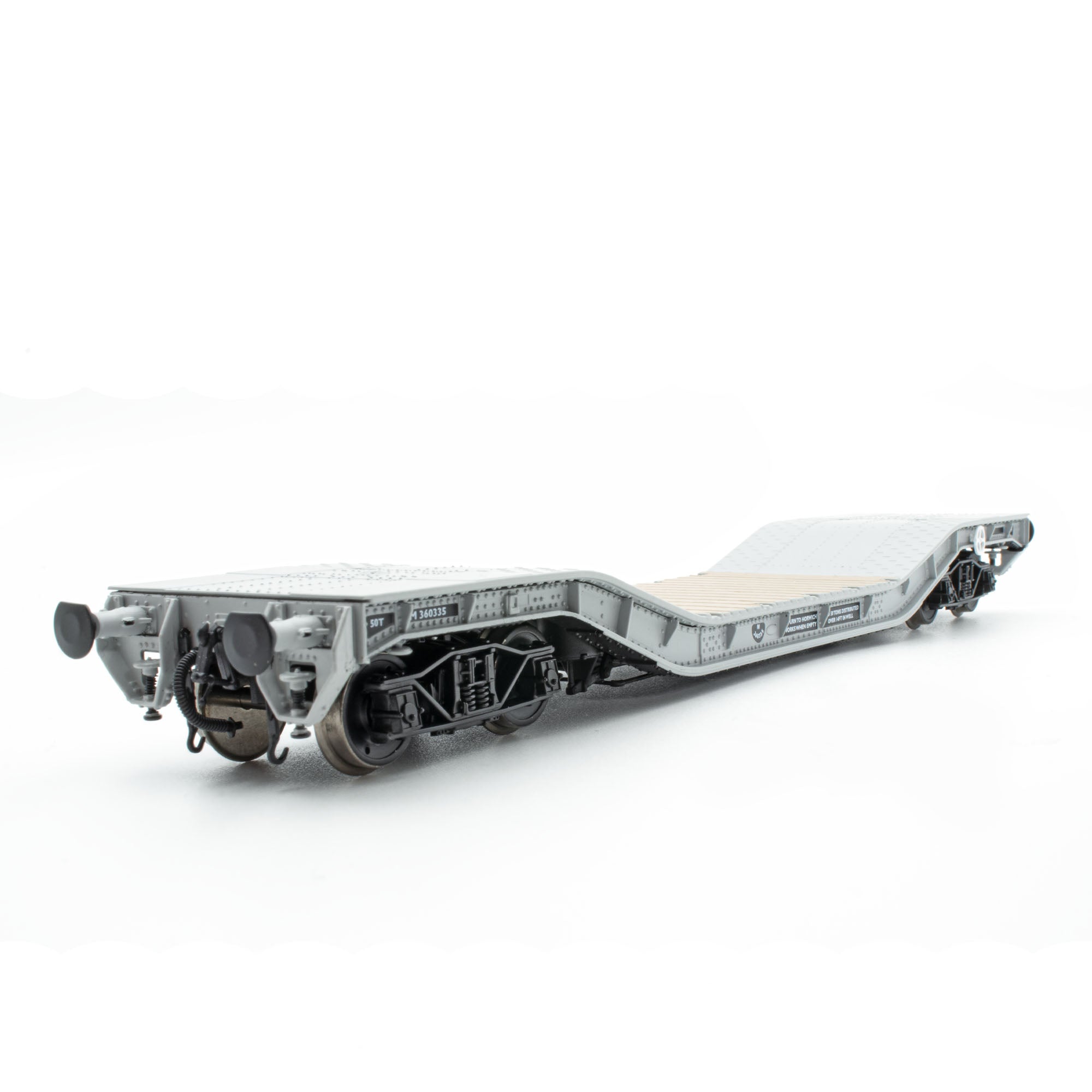 Árasán míleata 50t 'Warwell' le bogies fráma diamanta i liath BR - M360335