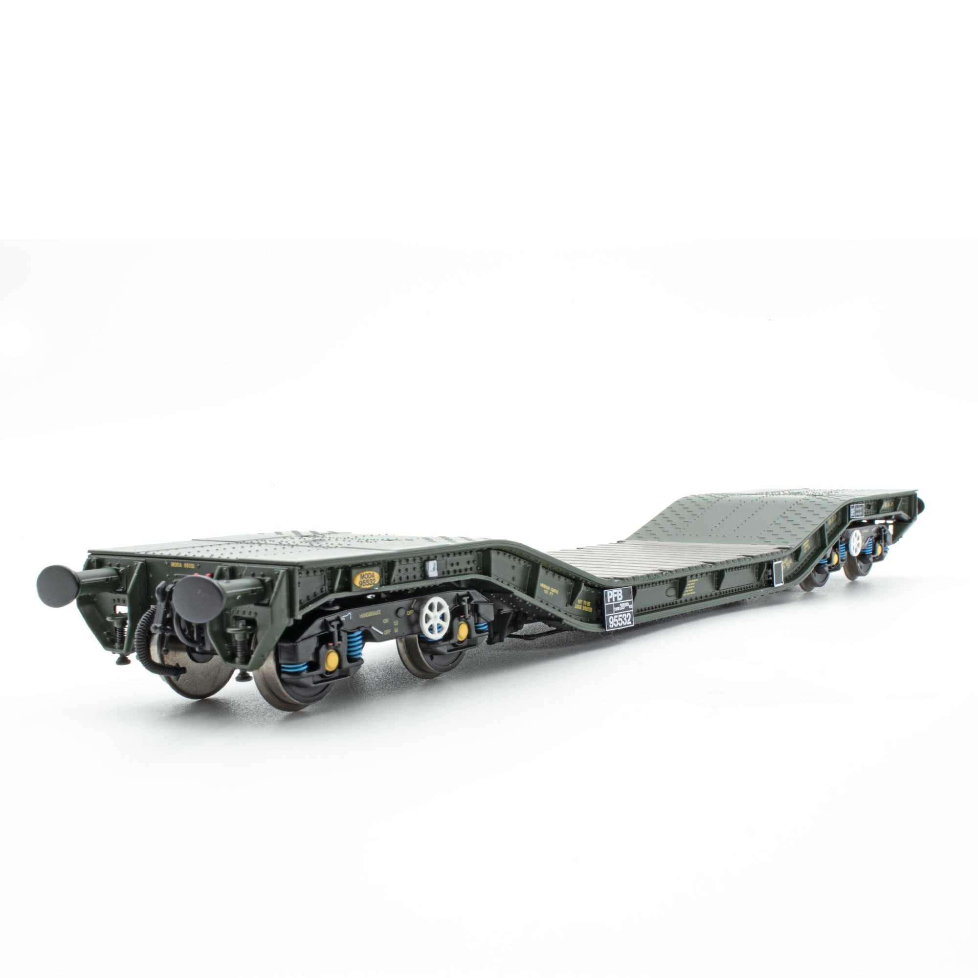 Áras míleata 50t PFB 'Warwell' le bogies GPS Gloucester i nglas MOD na 1970í - MODA95532