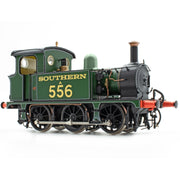 SECR P Aicme 0-6-0T A556 i SR líneáilte glas