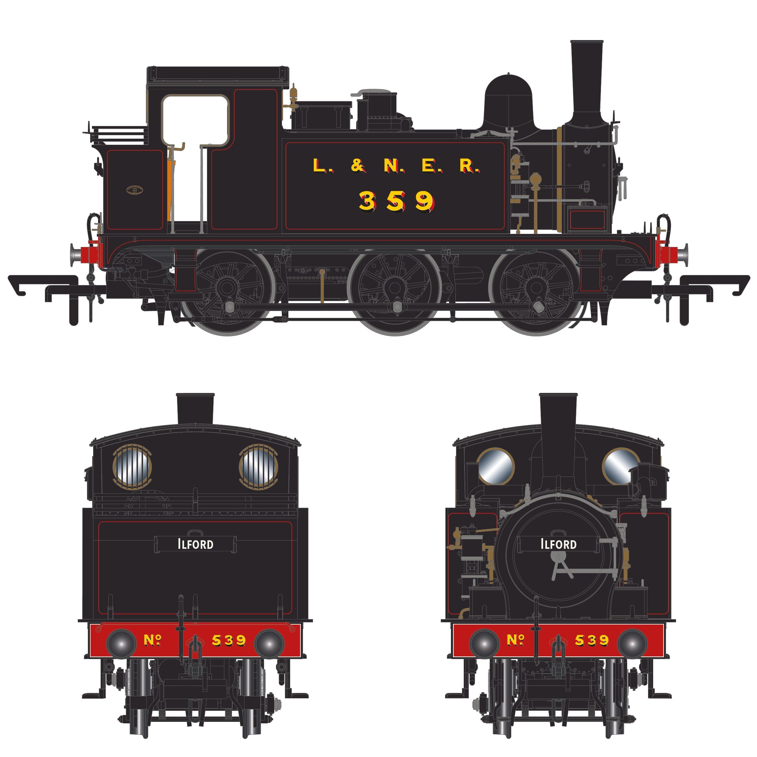 359 (7359) - LNER J69 - LNER LNER Dubh - Feistithe le Fuaim DCC