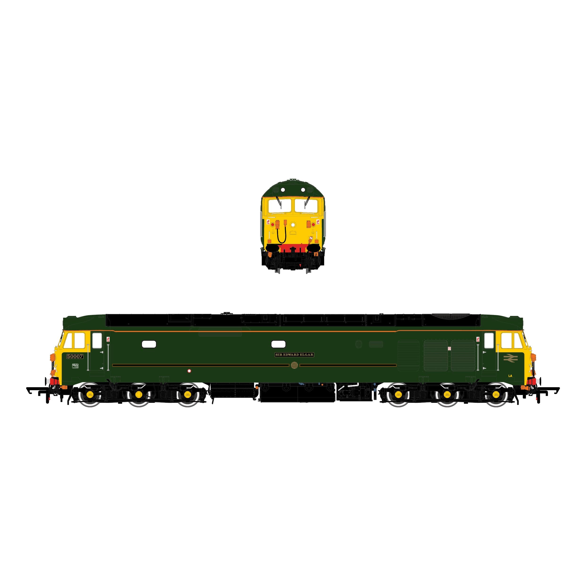 Aicme BR 50 - GWR Green - 50007 'Sir Edward Elgar' - Eisiach - Feistithe le Fuaime CCBÁC