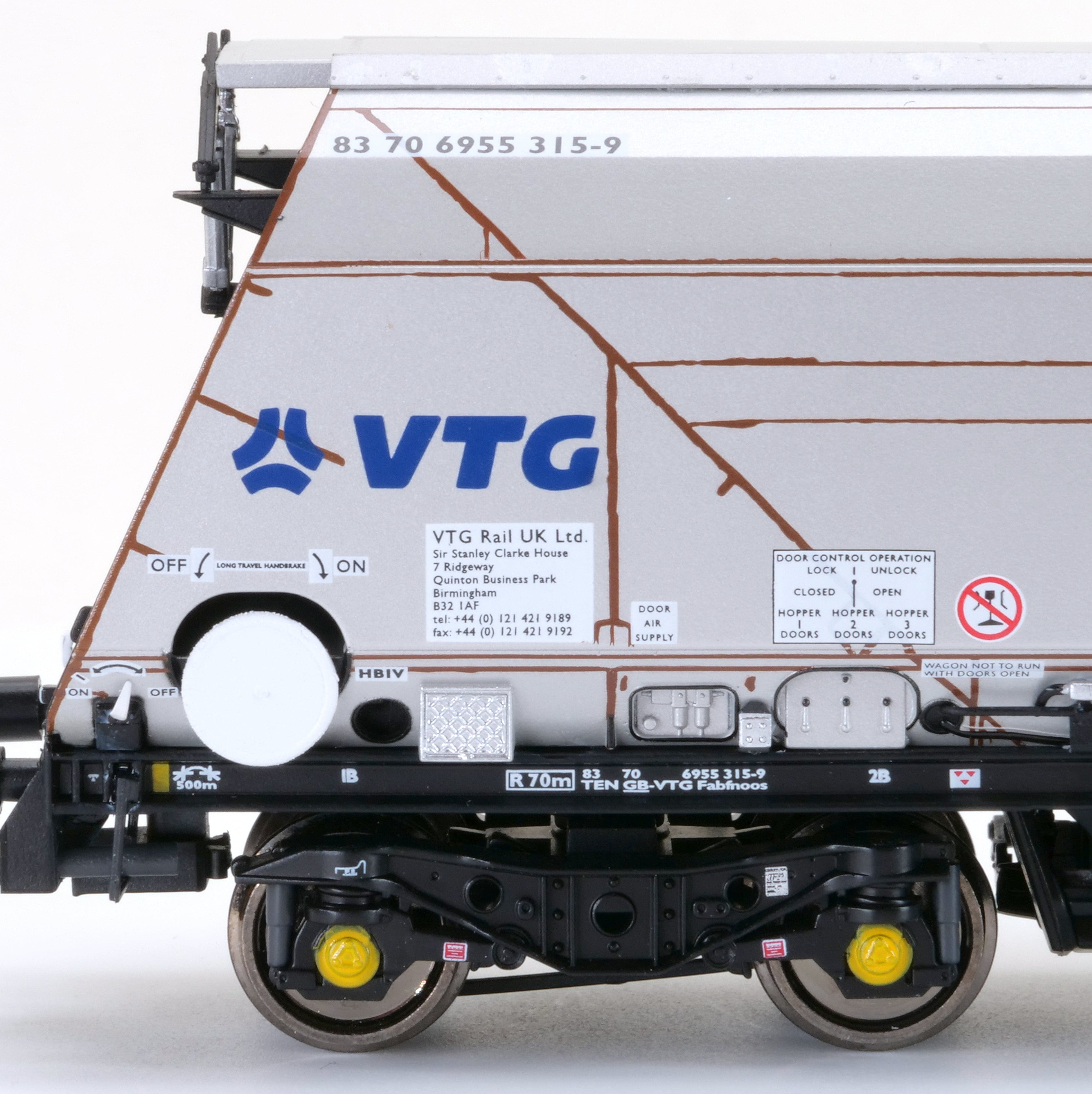 IIA Bithmhais Bogie Hopper Wagon - GBRf / VTG - Pacáiste 3